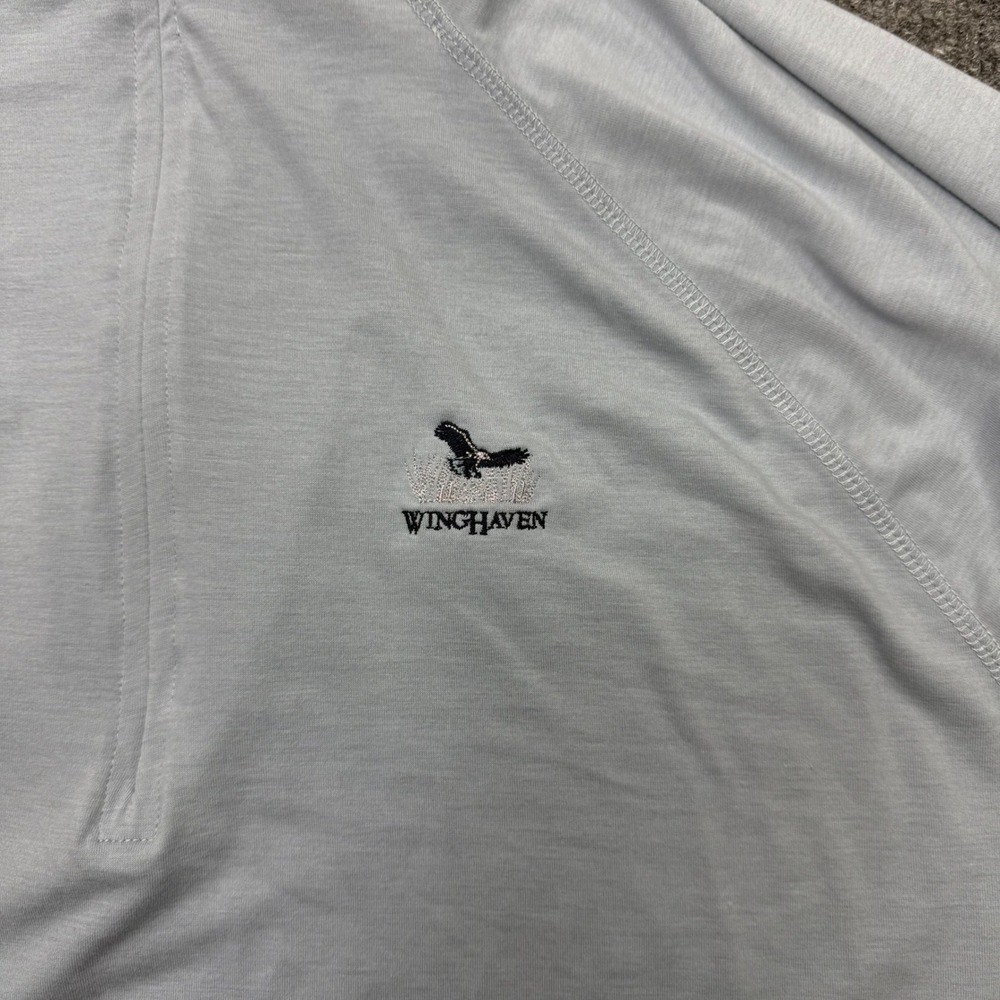 G/FORE Winghaven Quarter Zip Pullover Mens XXL Light Blue Long Sleeve Golf Top - Picture 3 of 8